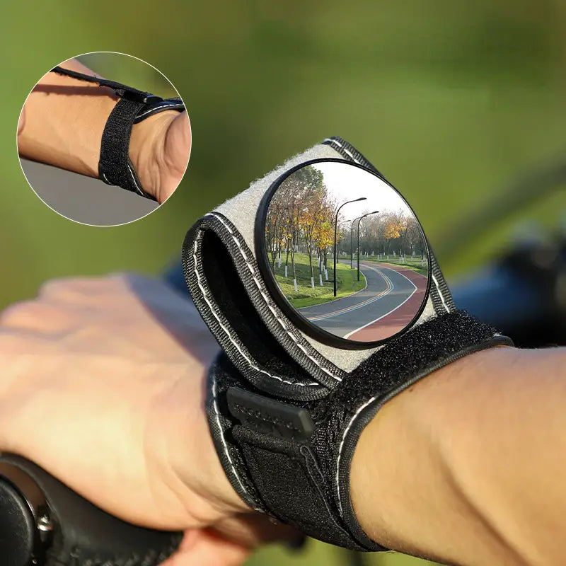 Rétroviseurs trottinette Vélo Rétroviseur Réflecteur Bracelet Poignet Miroir pour Sécurité Moto Vélo Équitation