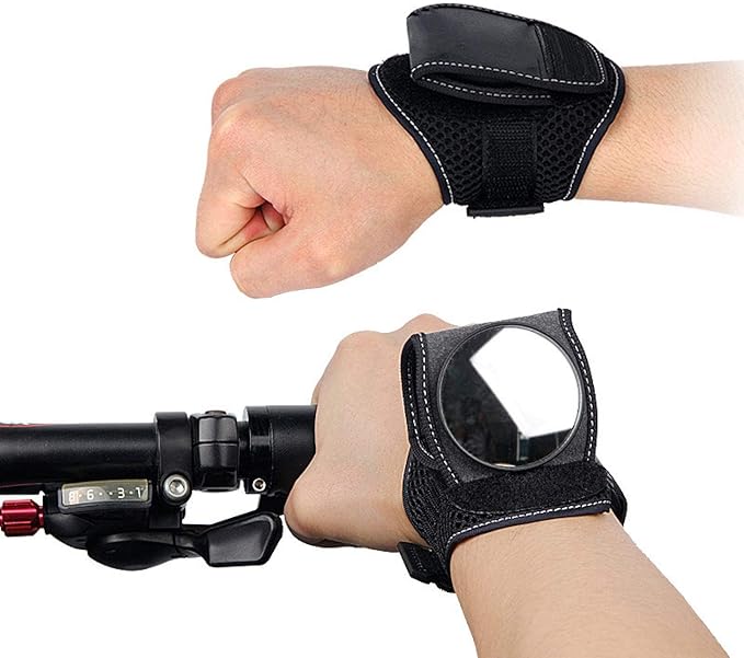 Rétroviseurs trottinette Vélo Rétroviseur Réflecteur Bracelet Poignet Miroir pour Sécurité Moto Vélo Équitation