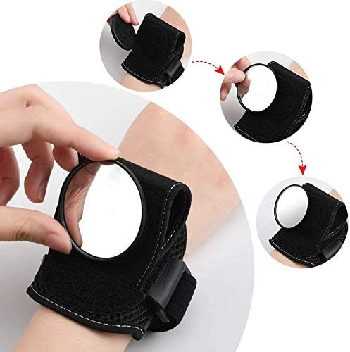 Rétroviseurs trottinette Vélo Rétroviseur Réflecteur Bracelet Poignet Miroir pour Sécurité Moto Vélo Équitation